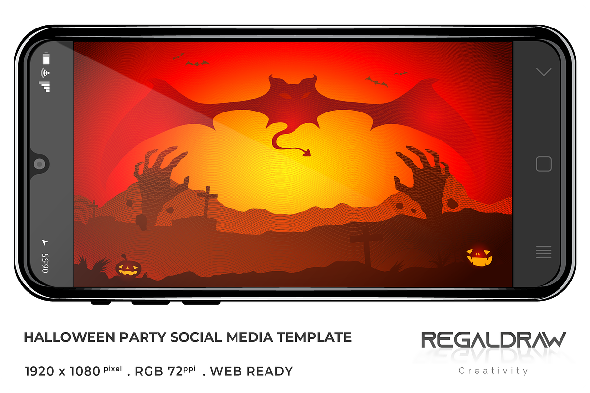 Halloween Social Media Template, a Social Media Template by regalDRAW (Photo 3 of 3)