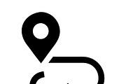 Abstract black location pin, an Object Illustration by SouravDesign (Thumbnail 2 of 3)