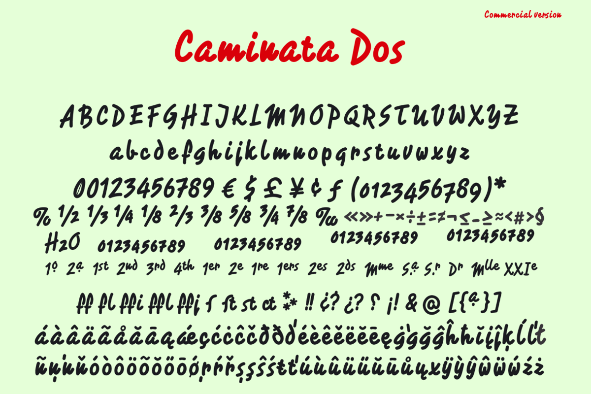 Caminata fonts preview 6