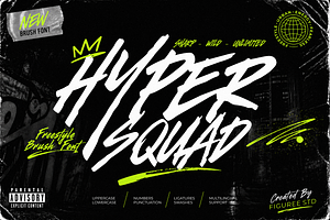 Hyper Squad - Freestyle Brush Font, a Handwritten Font by figuree studio