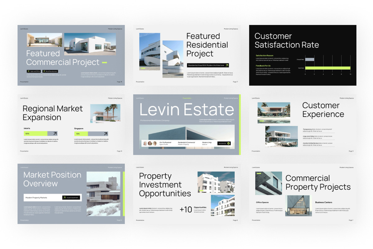 Modern Real Estate PowerPoint, a Presentation Template by Loin Studio (Photo 3 of 4)