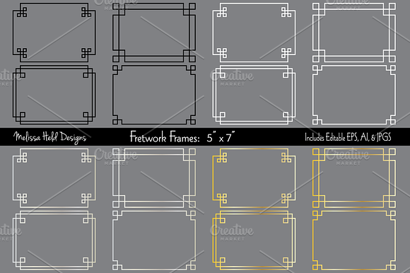 5 x 7 Metallic Fretwork Frames preview 8