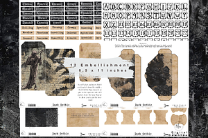 Gothic Junk Journal Printable Kit