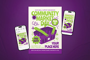 Community Market Day Event Flyer Set, a Flyer Template by The Good Store (Thumbnail 1 of 2)