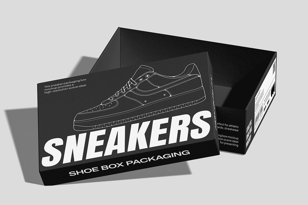 Sneakers Box Mockup, a Packaging Mockup by Unerispace (Photo 5 of 5)