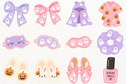 Halloween Sleepover Clipart Preppy, a Seasonal Illustration by SugarCloudStudioArt (Thumbnail 6 of 6)