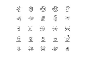 Fabric material line icon set, an Object Illustration by Things for designers