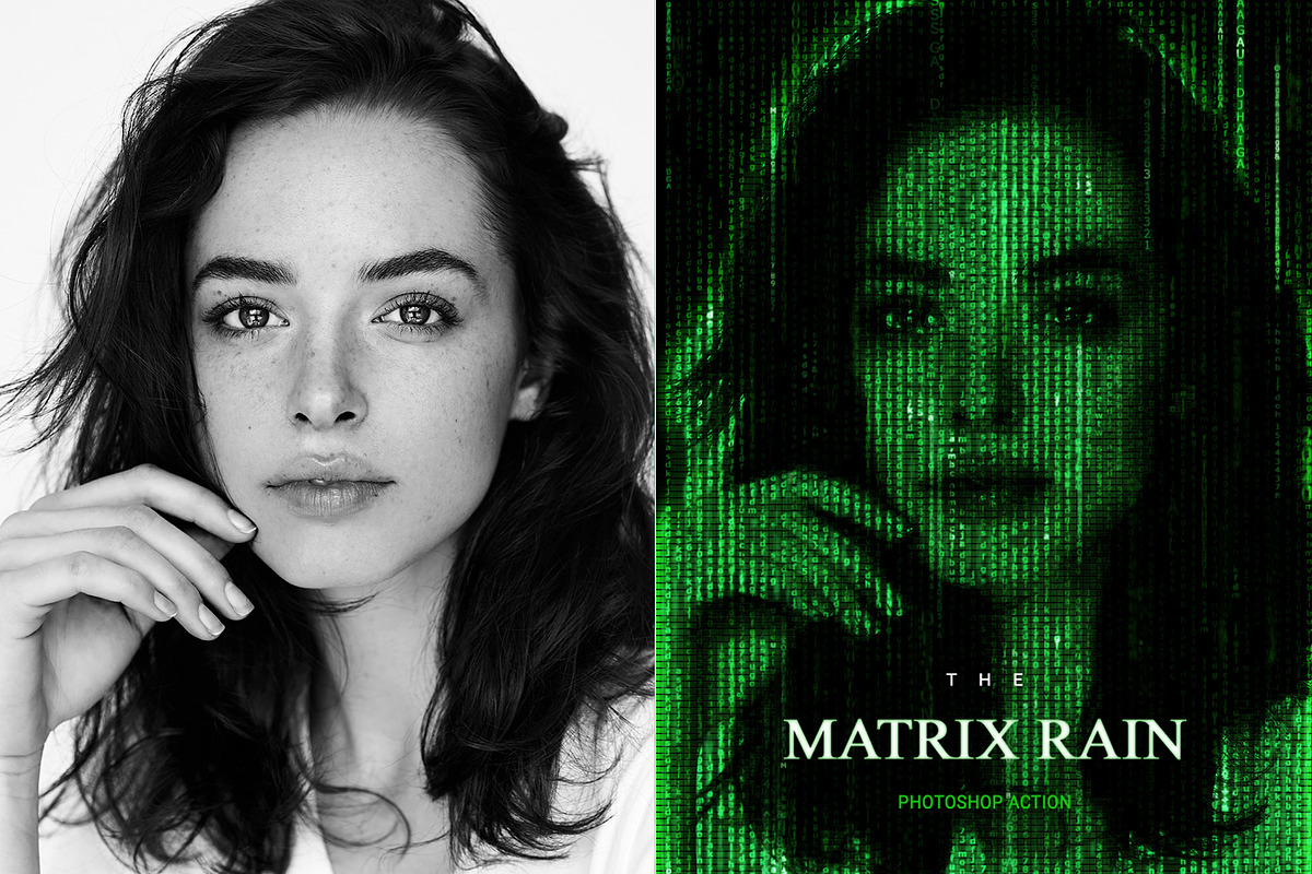 Matrix Rain Photoshop Action, an Action Add-On by PSD Action (Photo 7 of 7)