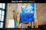 Art Canvas Realistic Gallery Mock-Up, a Print Template by denisespinoza (Thumbnail 2 of 5)
