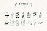 Kitchen line drawing for bakery logo, a Food Illustration by Summer Nightingale Art (Thumbnail 6 of 9)