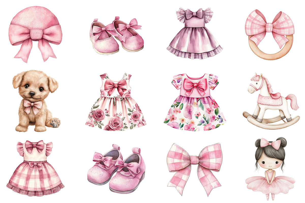 Burgundy Baby Girl Clipart, an Illustration by CitraGraphics (Photo 5 of 5)