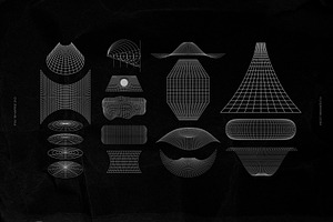 200 Retro Futuristic Shapes