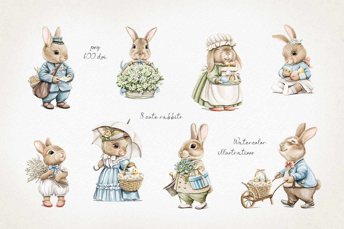 The Easter rabbit family, an Animal Illustration by Mimomy (Photo 3 of 12)