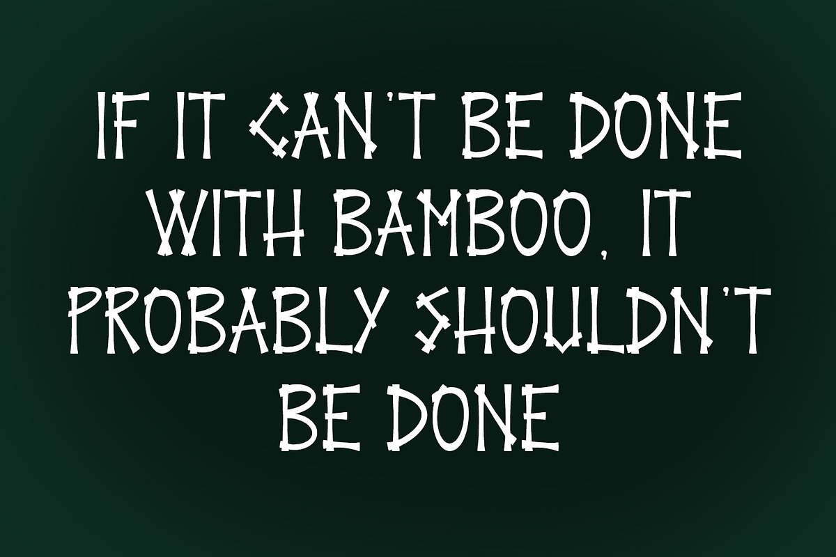 Bamboo Village Display Font, a Handwritten Font by Maulana Creative (Photo 5 of 7)