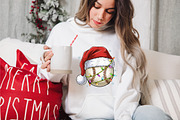 Christmas Softball Santa Hat PNG, an Illustration by designcity5 (Thumbnail 4 of 8)