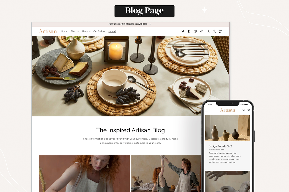 Artisan - Art & Crafts Shopify Theme, a Shopify Template by InspiredTheme (Photo 5 of 9)