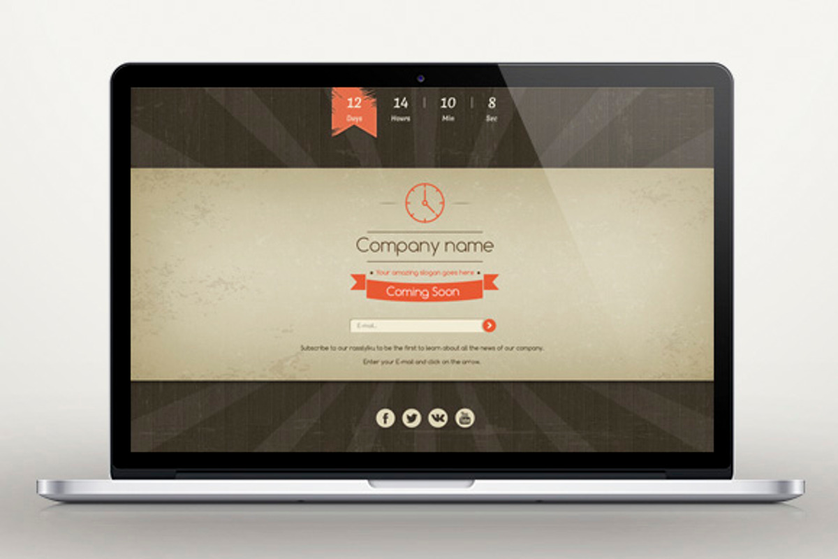 Vintage Waiting – Coming Soon PSD, a Websites & App Template by NetGon_Tech's Shop (Photo 1 of 3)