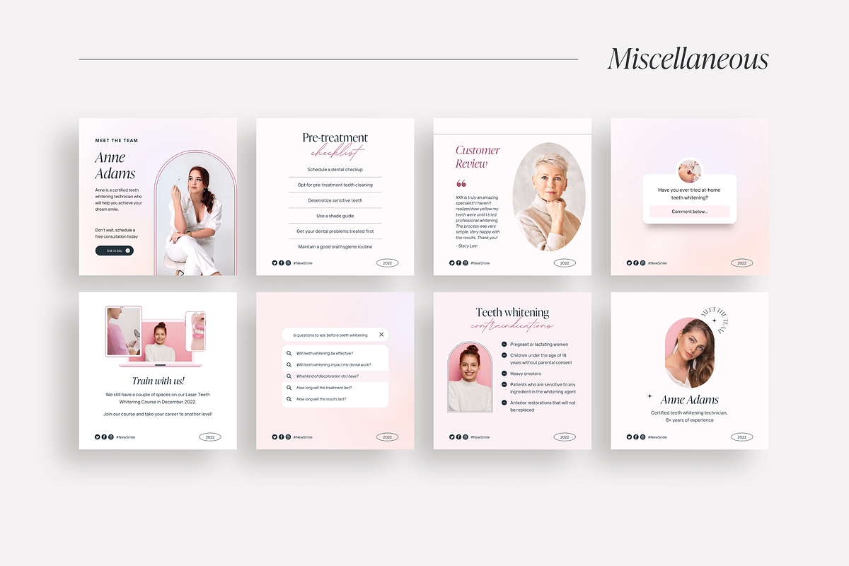 Canva Teeth Whitening templates, a Social Media Template by LiliesandBerries (Photo 9 of 22)