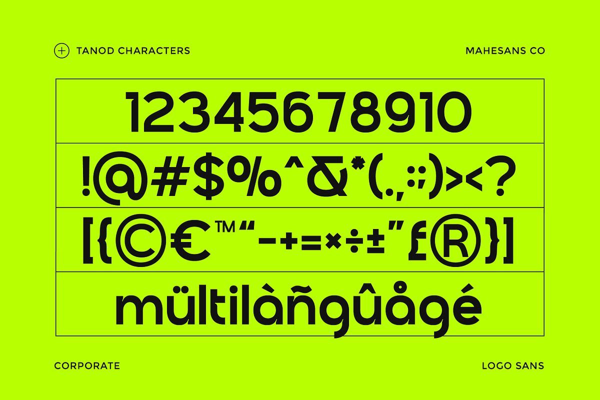 Tanod – Modern Corporate Logo Sans, a Sans Serif Font by Mahesans Co (Photo 8 of 10)