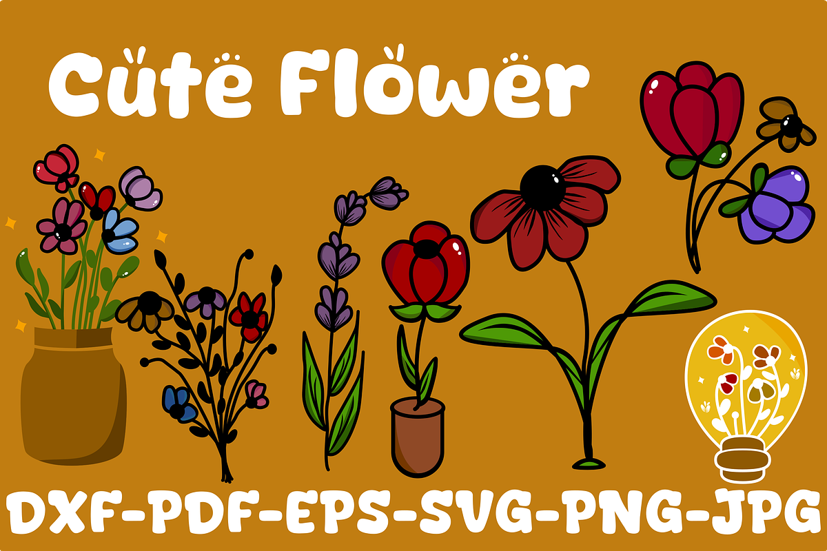Cute Flower Design, a Graphic by craftNugraha