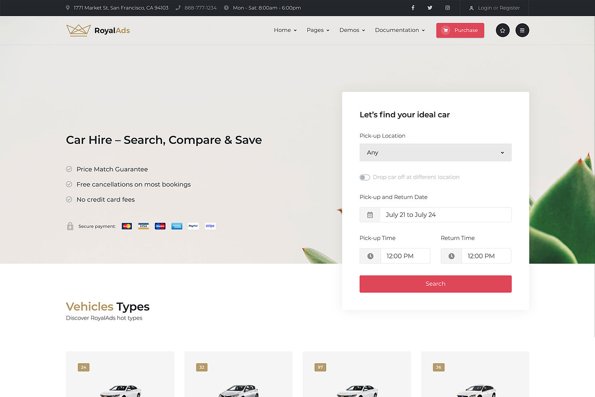RoyalAds - Auto & Real Estate Theme, a Bootstrap Template by FantasyThemes (Photo 2 of 3)
