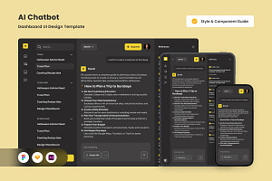 AI Conversation Dashboard Design, an UI Kit Template by twinstd