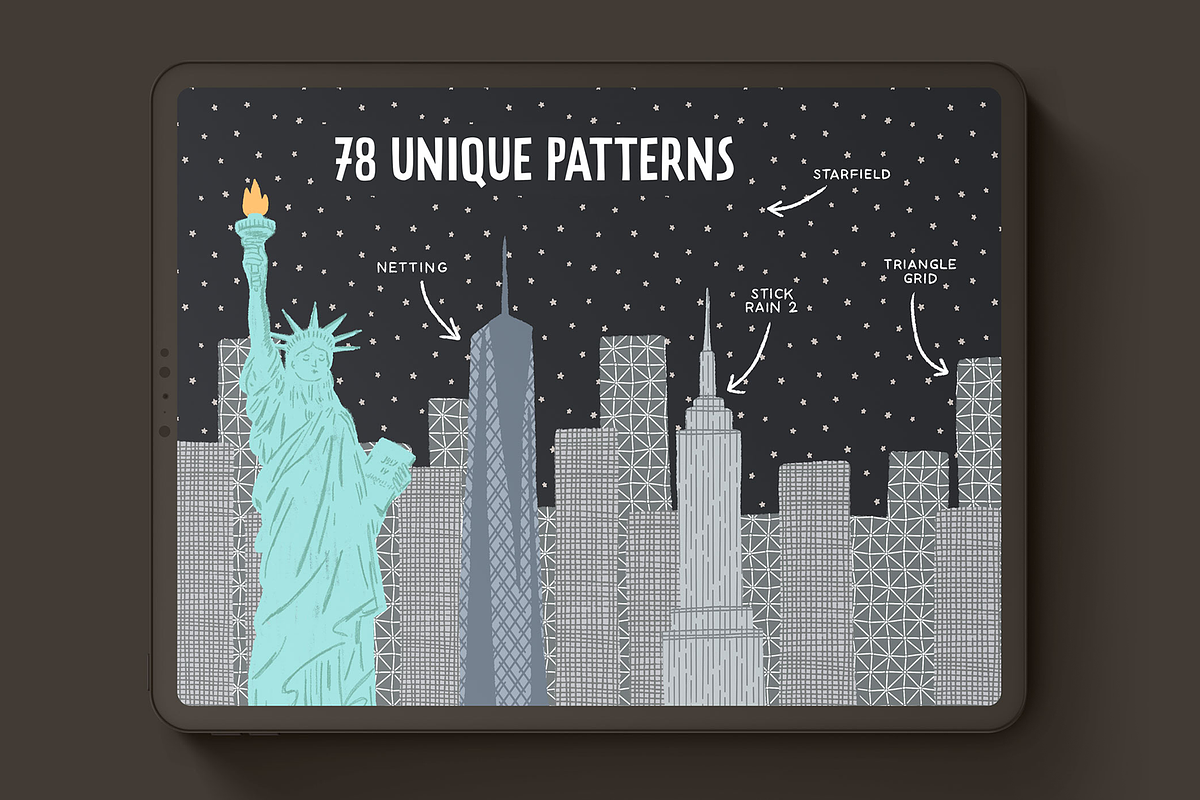 Infinite Patterns Procreate Brushes, a Brush Add-On by VisualTimmy (Photo 3 of 3)