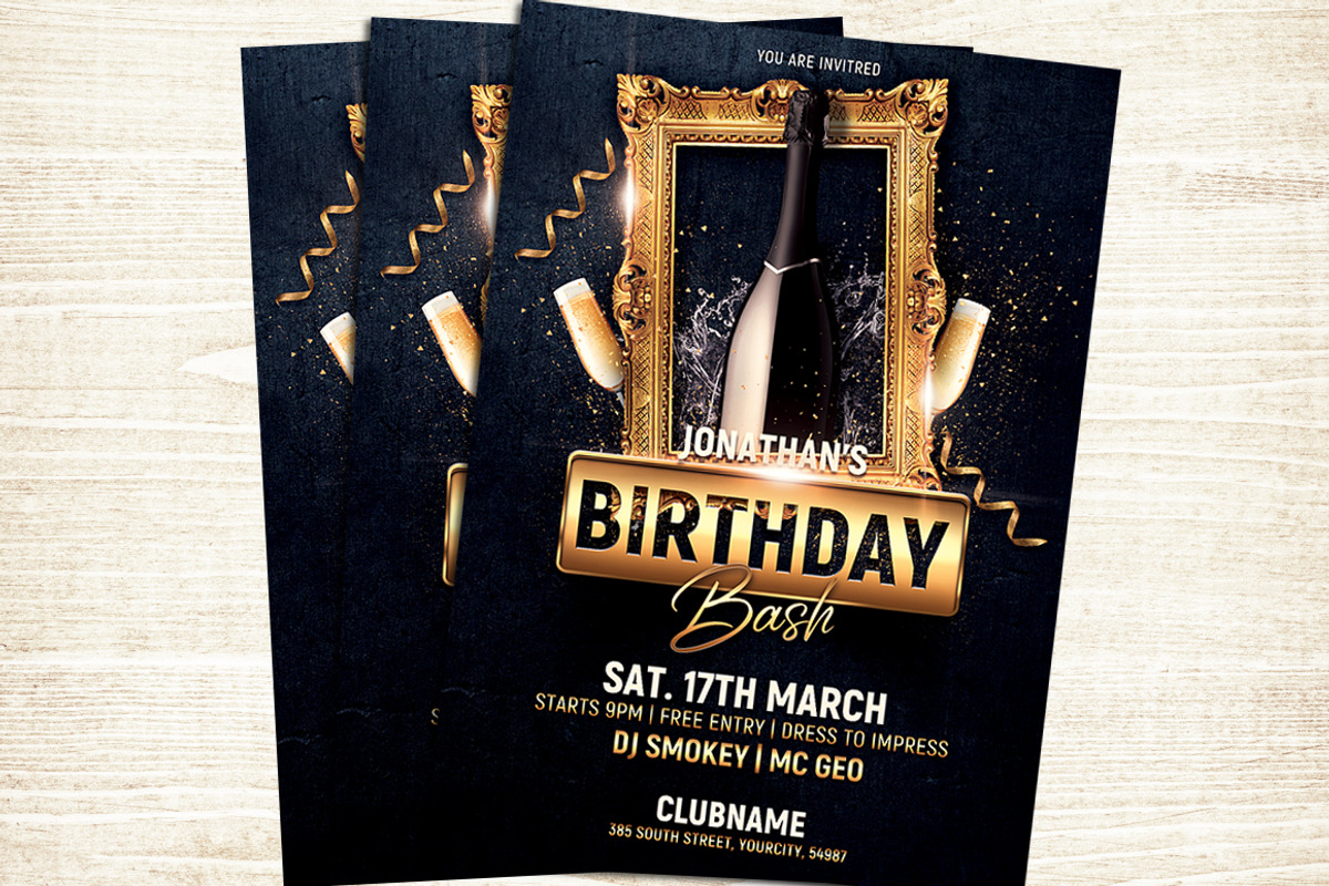 Birthday Party Flyer, a Flyer Template by Hotpin (Photo 2 of 3)