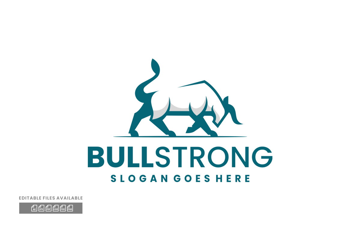 Bull Strong Silhouette Logo, a Branding & Logo Template by ivan_artnivora