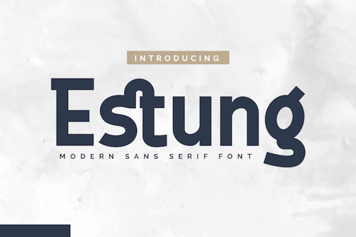 Estung, a Sans Serif Font by twinstd (Photo 1 of 11)
