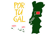 Portugal. Hand Drawn Maps With Names, an Education Illustration by Lubov Illustrations Shop (Thumbnail 2 of 7)