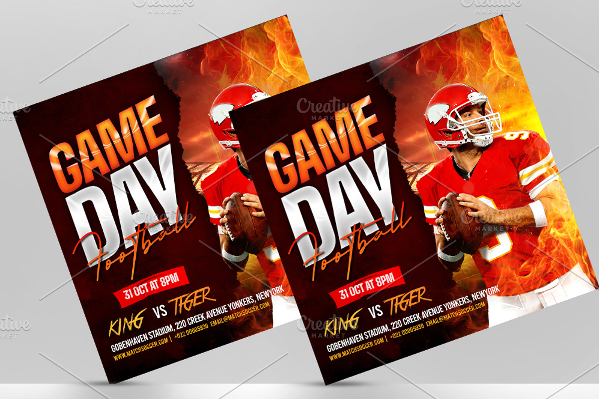 Game Day Football Flyer, a Flyer Template by Artonix (Photo 3 of 3)