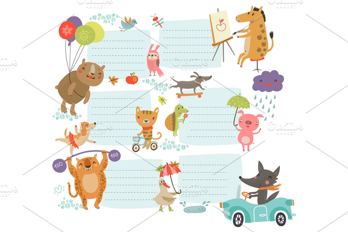 Animals collection, an Animal Illustration by Anna Guz's Store (Photo 4 of 6)