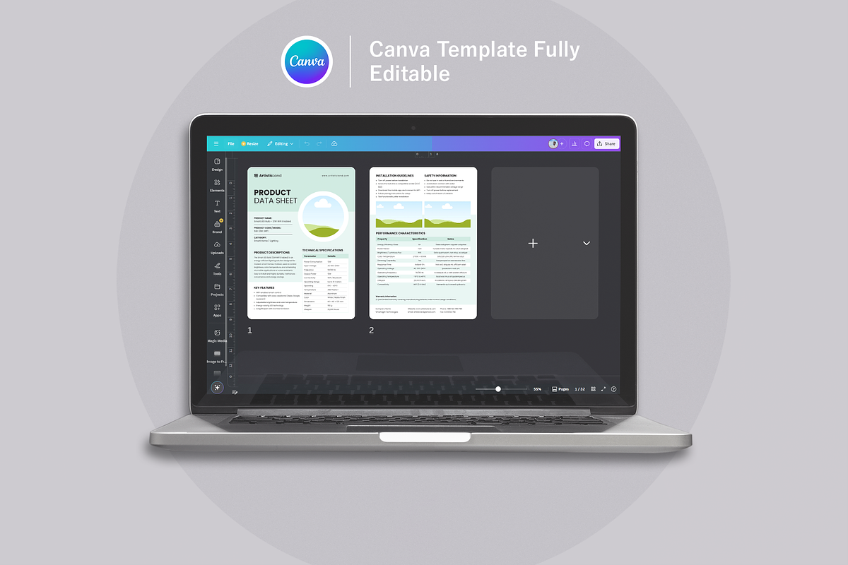 Technical Data Sheet Template, a Flyer Template by ArtisticLand (Photo 5 of 5)