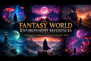 Mystical Landscapes Magic Forest Art, a Wallpaper Graphic by Premium Digital Templates (Thumbnail 3 of 3)