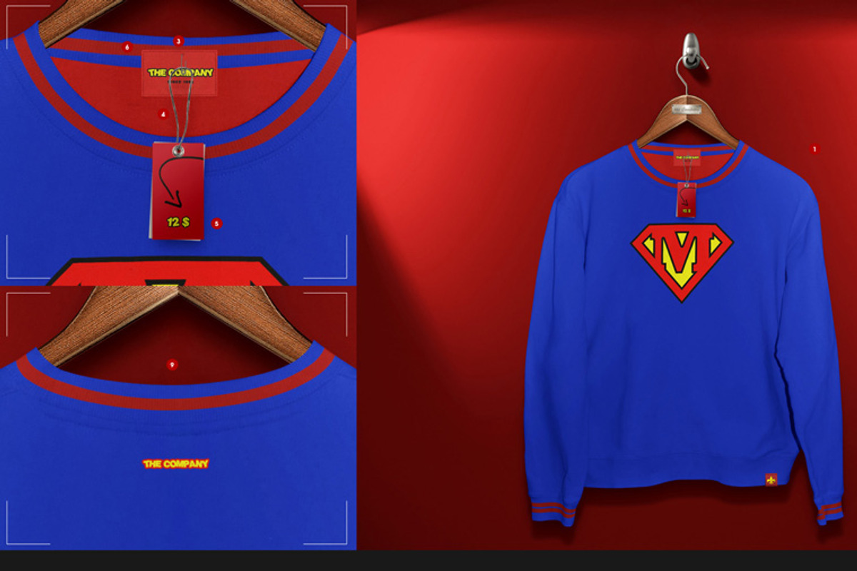 Hoodie / Blouse On 5 Stages Mock-up, a Hoody Mockup by Mocca Mockups Store (Photo 5 of 69)