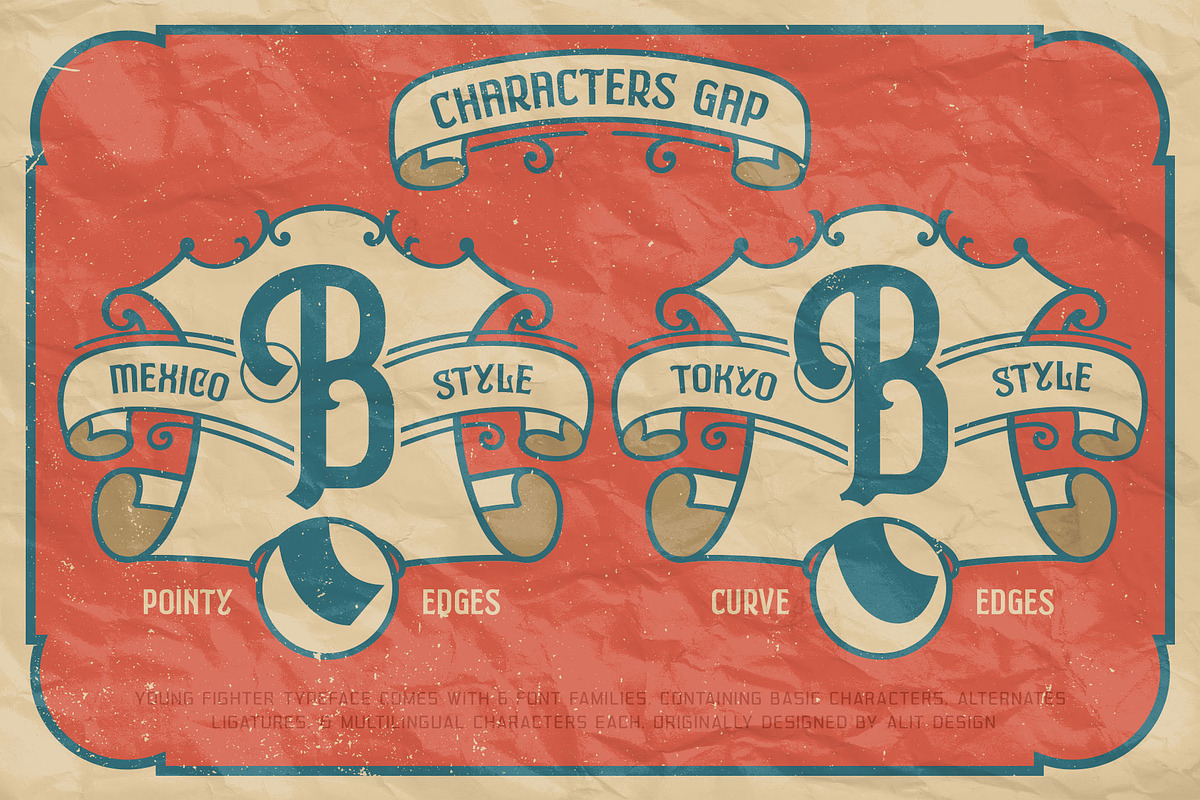 Young Fighter Vintage Display, a Serif Font by alit design (Photo 3 of 21)