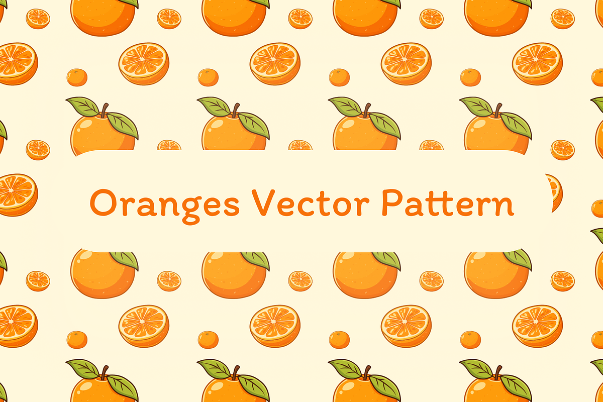 Orange Vector Pattern, a Pattern Graphic by Laimmilka (Photo 1 of 3)
