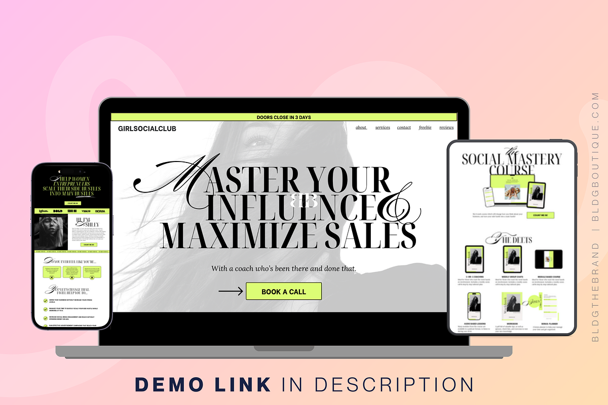 Bold Canva Coaching Website preview 6