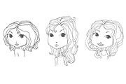 Cute Fashion Girls Set, an Illustration by Moo Graphics (Thumbnail 2 of 3)