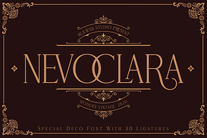 Sale! : NEVOCLARA - Modern Vintage, a Serif Font by MLKWSN