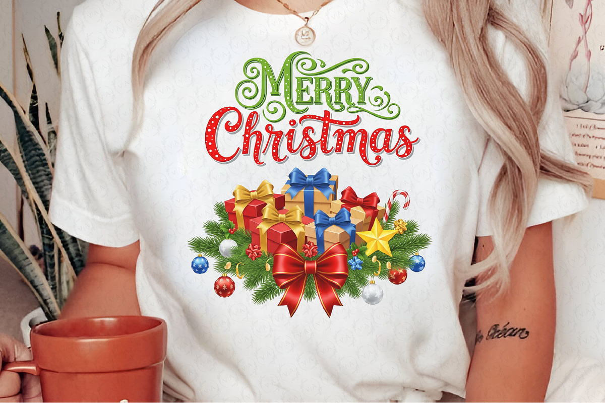Merry Christmas PNG, an Illustration by Craft Nest (Photo 4 of 6)