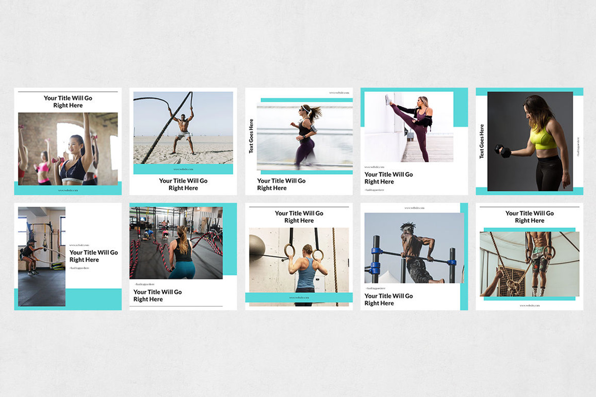 Fitness Instagram Posts, a Social Media Template by Social Corner Graphics (Photo 8 of 8)