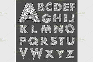 Abstract Ethnic Alphabet