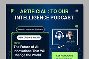 Artificial intelligence podcast, a Social Media Template by MightyDesign (Thumbnail 3 of 7)