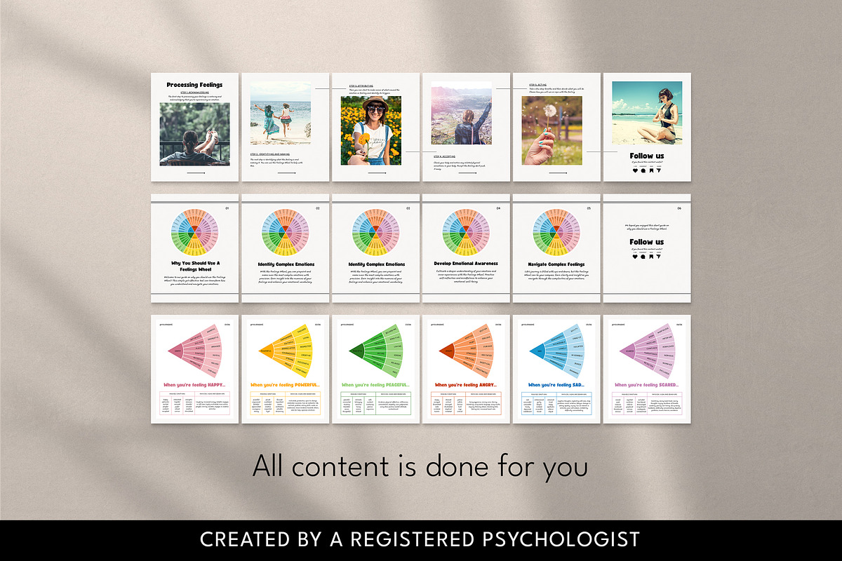 Feelings Wheel Instagram Canva, a Templates & Theme by Miri Campbell (Photo 6 of 9)