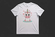 Kawaii Unicorn with Hearts Machine, an Illustration by Purpose Ekbal (Thumbnail 2 of 3)