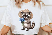 Summer Raccoon Clipart Set PNG, an Illustration by designcity5 (Thumbnail 5 of 5)