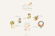 Watercolor Autumn in the Village, an Illustration by GevelStudio (Thumbnail 2 of 9)