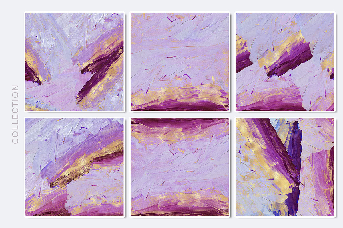 Purple & Gold Acrylic Textures, a Texture Graphic by Suna Kosem (Photo 7 of 10)